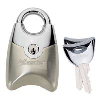 Masterlock 2 x 20mm - zinc body - 10mm shrouded steel shackle, 3mm diam. - key re - 195EURTSN