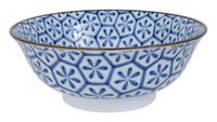 Wit/Blauw Kom - Mixed bowls - 20.5 x 7 x 8cm 1000ml