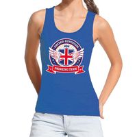 Engeland drinking team tanktop / mouwloos shirt blauw dames XL  - - thumbnail