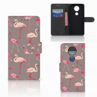 Motorola Moto E5 Plus Telefoonhoesje met Pasjes Flamingo