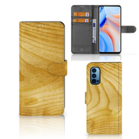 OPPO Reno 4 Pro 5G Book Style Case Licht Hout - thumbnail