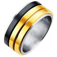 Stalen mannen ring Triple Colored Spinner - thumbnail