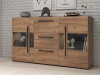 Dressoir TULIO 2 deuren 3 lades grandson oak met led - thumbnail