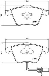 Remmenset, remschijf BREMBO, Remschijftype: Binnen geventileerd, Inbouwplaats: Vooras, u.a. für Audi