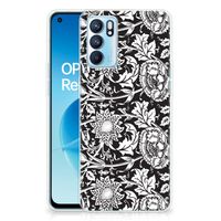 OPPO Reno 6 5G TPU Case Black Flowers