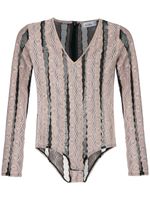 Amir Slama striped bodysuit - Tons neutres