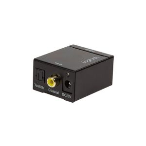 LogiLink CA0101 LogiLink Audio-Konverter Digital zu Analog 3.5mm/SPDIF/COAX Toslink / Cinch / Jackplug Audio Adapter Zwart