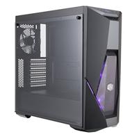 Cooler Master MasterBox K500 RGB - ATX PC behuizing met gedeeltelijk mesh paneel, 2 x 120mm geïnstalleerde fans, glazen zijpaneel, flexibele air flow configuraties -RGB