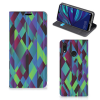 Huawei Y7 hoesje Y7 Pro (2019) Stand Case Abstract Green Blue - thumbnail