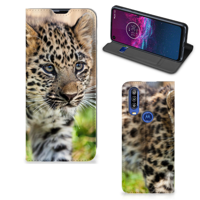 Motorola One Action Hoesje maken Baby Luipaard