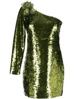 Marchesa Notte robe courte Magnolia à sequins - Vert - thumbnail