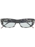 Thom Browne Eyewear lunettes de soleil à effet écaille de tortue - Gris