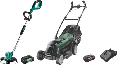Bosch EasyRotak 36-550 + Bosch AdvancedGrassCut 36 Li + Extra 4Ah accu Bosch EasyRotak 36-550 + Bosch AdvancedGrassCut 36 Li + Extra 4Ah accu