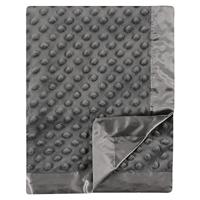 Hudson Baby Unisex Baby Plush Mink Blanket, Charcoal, One Size
