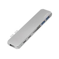 LogiLink 7-in-1 multifunctionele hub (type USB-C) met PD (Power Delivery), aluminiumlegering