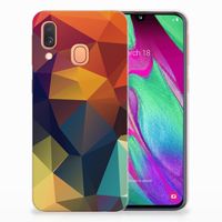 Samsung Galaxy A40 TPU Hoesje Polygon Color