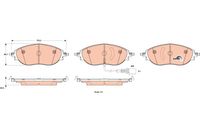 Remblokkenset, schijfrem TRW, u.a. für VW, Seat, Skoda - thumbnail