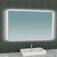 Badkamerspiegel Aqua Splash Luc Rechthoek Inclusief LED Verlichting Backlight 120 cm Aqua Splash