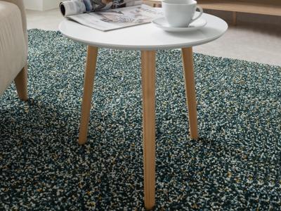 Bijzettafel rond IMOTEP 48 cm wit-pijnboom