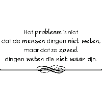 Het probleem - Muursticker