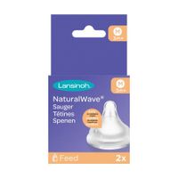 Lansinoh Natural Wave Speen Medium 2 Stuks - thumbnail