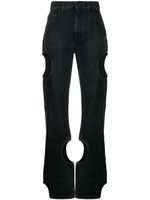 Off-White cut-out straight-leg jeans - Noir