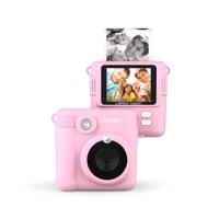 LAMAX InstaKid1 Kindercamera, direct afdrukken op thermisch papier, tot 100 foto's per rol, 2,4 inch display, filter, frame, effecten, eenvoudige bediening, video-opname, Duitse omgeving, games (roze)