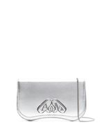 Alexander McQueen pochette métalisée à plaque logo - Argent - thumbnail