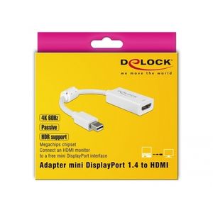 DeLOCK 63935 video kabel adapter 0,1 m Mini DisplayPort HDMI Wit