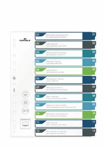 Durable 679627 indextab Blanco tabbladindex Polypropyleen (PP) Meerkleurig