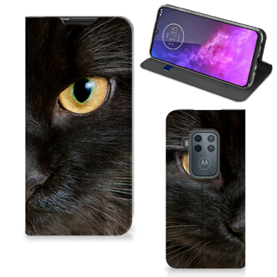 Motorola One Zoom Hoesje maken Zwarte Kat Motorola One Zoom Hoesje maken Zwarte Kat