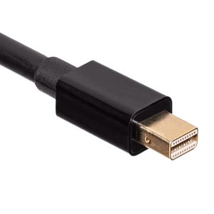 Akyga AK-AV-15 DisplayPort-kabel Aansluitkabel DisplayPort-stekker, Mini DisplayPort-stekker 1.8 m Zwart