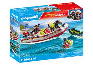 PLAYMOBIL Action Heroes Brandweerboot met Waterscooter 71464