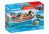 PLAYMOBIL Action Heroes Brandweerboot met Waterscooter 71464 - thumbnail