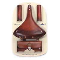 Selle Monte Grappa Set Charleston Oxford 3-delig leer D-bruin - thumbnail