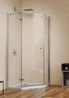 Sealskin Multi-S 4000 Douchecabine Vijfhoekig Helder Glas 90x195 cm Mat Zilver