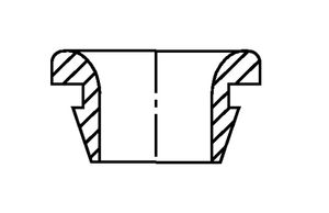 HellermannTyton HV1502-PVC-BK-N1 Kabeldoorvoering Montagegat: 8 mm Klem-Ø (max.): 6.5 mm Plaatdikte (max.): 1.5 mm PVC Zwart 1 stuk(s)