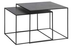 Salontafel Pebble Zwart Set van 2 - 65x65 cm - Giga Living