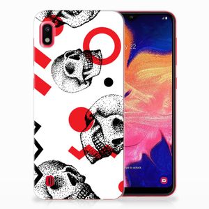 Silicone Back Case Samsung Galaxy A10 Skull Red