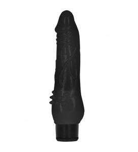 8 Inch Fat Realistic Dildo Vibe - Black