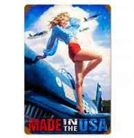 Made in the USA Pin-Up Zwaar Metalen Bord - Greg Hildebrandt