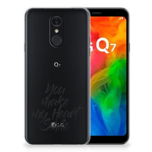 LG Q7 Siliconen hoesje met naam Heart Smile