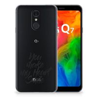 LG Q7 Siliconen hoesje met naam Heart Smile - thumbnail