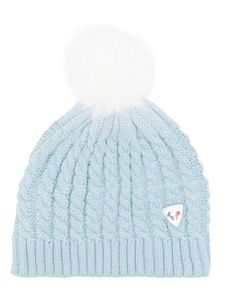 Rossignol bonnet Kitsi en maille torsadée - Bleu