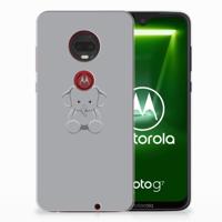 Motorola Moto G7 | G7 Plus Telefoonhoesje met Naam Grijs Baby Olifant