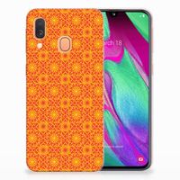 Samsung Galaxy A40 TPU bumper Batik Oranje - thumbnail