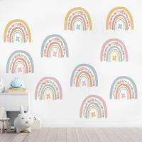 Muursticker - Regenboog met bloemen / 02 - thumbnail