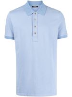 Balmain polo à motif monogrammé en jacquard - Bleu