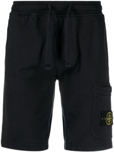 Stone Island short de sport à patch Compass - Bleu