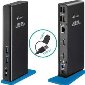 I-tec U3DUALHDMIDOCK notebook dock & poortreplicator Bedraad USB 3.2 Gen 1 (3.1 Gen 1) Type-A Zwart